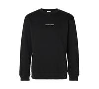 SELECTED HOMME Slhhankie Logo Crew Neck Sweat Noos Sudadera, Negro 1, S para Hombre