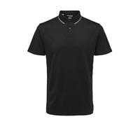 SELECTED HOMME SLHLEROY Coolmax SS Polo B Noos Camisa, Negro, L para Hombre