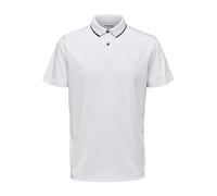 SELECTED HOMME Slhleroy Coolmax SS Polo B Noos - Polo para Hombre, Blanco Brillante, M