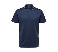 SELECTED HOMME SLHLEROY Coolmax SS Polo B Noos - Polo para Hombre, Color Azul Marino, Talla XL