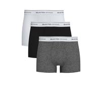 SELECTED HOMME Slhliam Trunk Noos-Pack de 3 Unidades Bóxer, Blanco/Detalles: Body mixto-Wb1-blanco, S Hombres