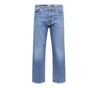 SELECTED HOMME Slhloose-Kobe 24303 MB Washed JNS W Noos Pantalón Vaquero, Medio De Mezclilla Azul, 31W / 34L para Hombre