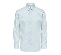 SELECTED HOMME Slhslimnathan-Stripe-Camiseta de Manga Corta (Talla LS B Noos) Camisa, Skyway/Stripes:Stripes, M para Hombre