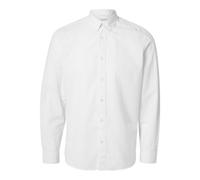 SELECTED HOMME Slhslimnew-Linen Shirt LS W Noos Camisa, Blanco, L para Hombre