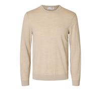 Selected Homme Slhtray LS Knit Merino Crew Neck Noos, Avena, XL