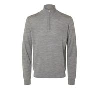 SELETED HOMME Slhtray LS Knit Merino Half Zip Noos Suéter pulóver, Color Gris, XL para Hombre