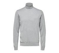 Selected Homme Sudadera Slhberg con Cuello Redondo B Noos para Hombre, Gris (Medium Grey Blend), S