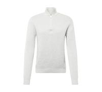 SELETED HOMME Slhdane LS Knit Structure Half Zip Noos Jersey de Punto, Gris Claro, S para Hombre