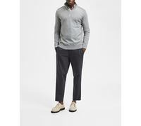 Selected Chaqueta Slhberg con Media Cremallera para Hombre, Medio Gris Melange, S