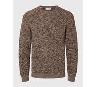 Selected Homme Slhvince ls Knit Bubble Crew Neck Noos S Marrón