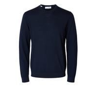 Selected Jersey SLHTRAY Merino, manga larga, cuello redondo, azul L