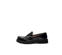 SELECTED MEN Mocasines de Piel para Hombre, Color Negro, Talla 43 EU, Negro, 43 EU