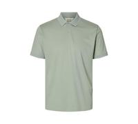 SELECTED MEN Slhfave Button SS Polo Noos, Aqua Gray, M