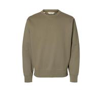 SELECTED MEN Slhrelaxluke LS Sweat Crew Neck, Vetiver, M