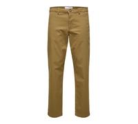 SELECTED Pantalón chino 'New Miles' marrón 32x34 marrón
