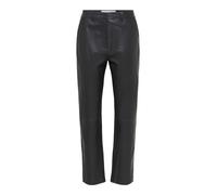 SELECTED FEMME Slfmarie MW Noos-Pantalones de Piel, Negro, 40 para Mujer
