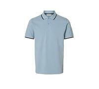 SELECTED Poloshirt SLHSLIM-ATLAS azul claro | S