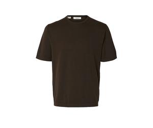 SELECTED Strickshirt SLHTORINO marrón | XXL