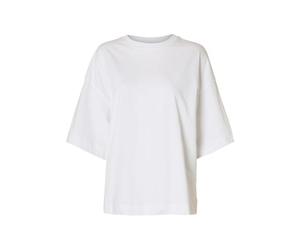 SELECTED WOMEN Slfcolwoman 2/4 - Camiseta de Gran tamaño, Blanco Brillante, L