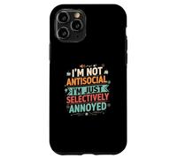 Selectively Annoyed Funny Antisocial Introvert Quote Carcasa para iPhone 11 Pro