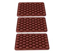 Selecto Bake 55 mini moldes de silicona de grano de café para hornear, repostería de chocolate, decoración de caramelo, mantequilla, gelatina, paquete de 3