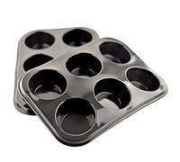 Selecto Bake -Juego de 2 moldes para muffins de silicona antiadherentes negros,molde de silicona para chocolate,bombas de chocolate caliente,gelatina para fiestas,cubitos de hielo,pasteles