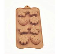 Selecto Bake Juego de moldes de silicona para insectos de 8 cavidades, 1 mini mariposa, caracol, mariquita, abeja, insecto, chocolate, caramelo, hecho pequeño jabón de caramelo, crayón, cera derretida