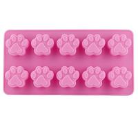 Selecto Bake Molde de chocolate de silicona con 10 cavidades para patas de perro, huesos, 1 molde de silicona para pata de perro, moldes para golosinas para perros, molde para chocolate