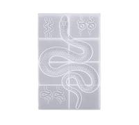 Selecto Bake Molde de resina de serpiente de simulación grande, molde de fundición de terror, molde de fundición de monstruos 3D, moldes de silicona para reptiles, animales, manualidades para