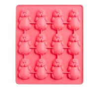 Selecto Bake Molde de silicona con 12 cavidades de cerditos perezosos, 12 cerditos en una manta, moldes de silicona para hornear, lindo molde de pastel de cerdito rosa para chocolate, dulces, jabón