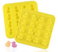 Selecto Bake Molde de silicona de chocolate de pato, 2 paquetes de 16 moldes de silicona de grado alimenticio antiadherentes para cubitos de hielo, gelatina, fondant, caramelo duro