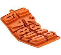 Selecto Bake Molde de silicona para chocolate, color marrón 0-9 números, molde numérico, molde para hornear galletas, caramelo, gelatina, jabón, molde de silicona para fondant para hacer galletas