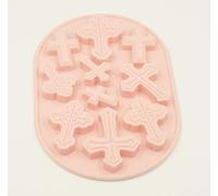 Selecto Bake - Molde de silicona para chocolate, color rosa (10 cruces)