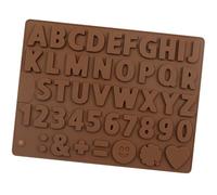 Selecto Bake Molde de silicona para chocolate con 43 letras y números, antiadherente, perfecto para decoración de pasteles y dulces, fiesta de cumpleaños