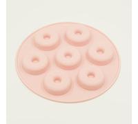 Selecto Bake Molde de silicona para mini donuts con 7 cavidades, molde de silicona para dulces, chocolate, cubitos de hielo, color rosa