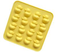 Selecto Bake Molde de silicone para chocolate de 16 cavidades, con forma de pato amarillo, antiadherente, de grado alimenticio, para cubitos de hielo, gelatina, fondant y caramelos duros.