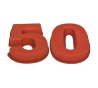 Selecto Bake Molde grande de silicona para pastel con número 50, 50 cumpleaños, aniversario de boda 5 0