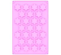 Selecto Bake Molde para dulces con estrellas mágicas de 25 celdas, molde de silicona para dulces, jabón para derretir cera para pasteles