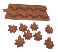 Selecto Bake Moldes de silicona para marihuana y cannabis, hojas de cáñamo, 8 cavidades para ollas, caramelos, chocolate, gomitas, pudín, cera, gelatina, hojas de caramelo