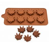 Selecto Bake Moldes de Silicona para Marihuana y Cannabis, Hojas de cáñamo, moldes de Silicona para ollas, Caramelos, Chocolate, gomitas, Caramelos, decoración de Tartas