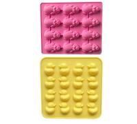 Selecto Bake Moldes de silicona para pato y cerdo, juego de 2 moldes de silicona antiadherentes de grado alimenticio para chocolate, caramelo, gelatina, cubo de hielo (diseño 2)