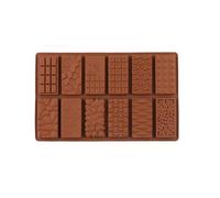 Selecto Bake Moldes geométricos de silicona para barra de chocolate, 12 celdas, molde rectangular con forma de diamante, bandeja de cubitos de hielo, antiadherente, decoración de pasteles de caramelo,