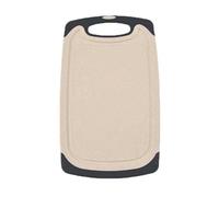 Selecto Bake Tabla de cortar de plástico grueso sin BPA, patas antideslizantes y ranura profunda para jugo de goteo, agujero para colgar, tablas de cortar grandes para frutas, verduras, carnes (crema)