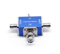 Selector coaxial RF de 1 entrada a 2 salidas para radio Ham CB, interruptor manual de alta potencia, baja pérdida, 0-50 MHz, diseño de aluminio portátil (BNC)