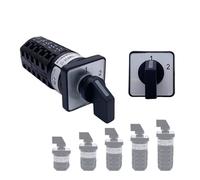 Selector de cambio LW26-10/5 Serie LW28 1-5 polos 10A Interruptor de leva giratorio de control de potencia de contacto plateado, Piezas(5P 20Terminal-1 2)