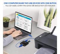 Selector de Conmutador USB 3.0 Conmutador KVM 5Gbps 2 en 1 Salida Conmutador USB USB 3.0 Compartidor Bidireccional para Impresora Teclado RatóN