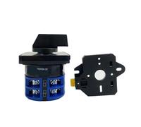 Selector de Control de Circuito de Potencia Dual LW26-32/2 de 32 A y 660 V con Montaje en riel, Interruptor de Leva Giratorio de Contacto Plateado de Dos Polos(Custom)