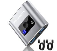Selector de interruptor USB 3.0. bidireccional 1 en 2 salidas/2 en 1 salida, comparte dispositivos USB entre 2 ordenadores para impresora, teclado, escáner, ratón. Compatible con Mac/Win/Linux