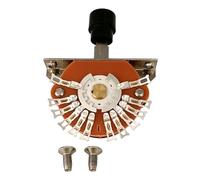 Selector de Pastillas para Guitarra Eléctrica 3/4/5 Vías - Interruptor de Palanca Metálico/Plástico con Tornillos (5Way/12Feet)