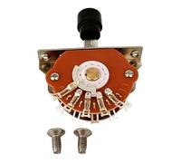 Selector de Pastillas para Guitarra Eléctrica 3/4/5 Vías - Interruptor de Palanca Metálico/Plástico con Tornillos (4Way/10Feet)